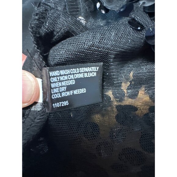 Lane Bryant Womens Black Sequin Embellished Blouse Size 16 - Picture 6 of 8